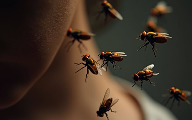 flies attracted to humans breath